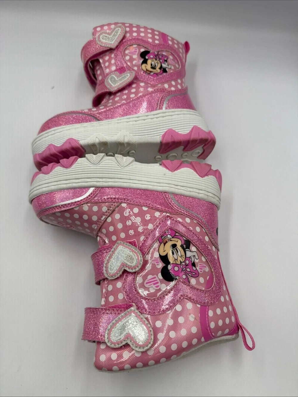Disney Pink Minnie Mouse Polka Dot Kids Winter Boots